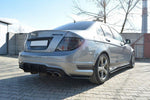 Maxton Parts - Heckansatz Diffusor V.2 passend für Mercedes C W204 AMG-Line (FL) schwarz matt
