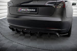 Maxton Parts - Heckansatz Diffusor V.2 passend für Tesla Model 3 schwarz Hochglanz
