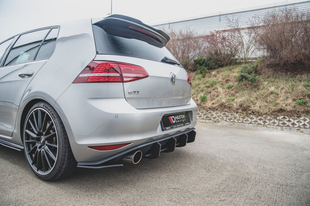 Maxton Parts - Heckansatz Diffusor V.2 passend für VW Golf 7 GTI schwarz matt