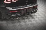 Maxton Parts - Heckansatz Diffusor V.2 passend für VW Golf R Hatchback Mk8 FL schwarz Hochglanz