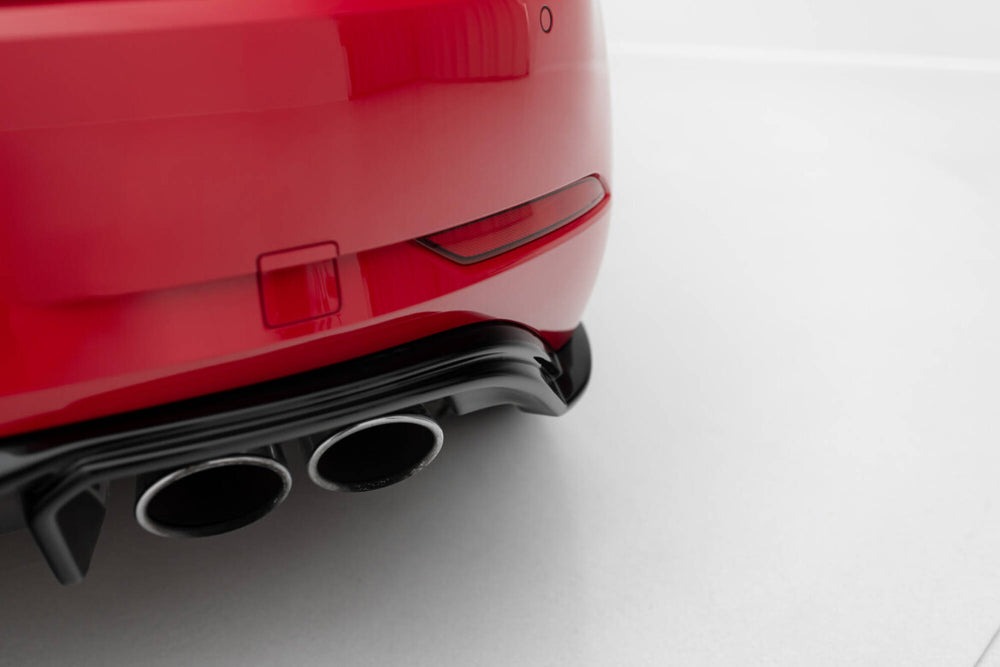 Maxton Parts - Heckansatz Diffusor V.3 passend für VW Golf R Mk7 FL schwarz Hochglanz