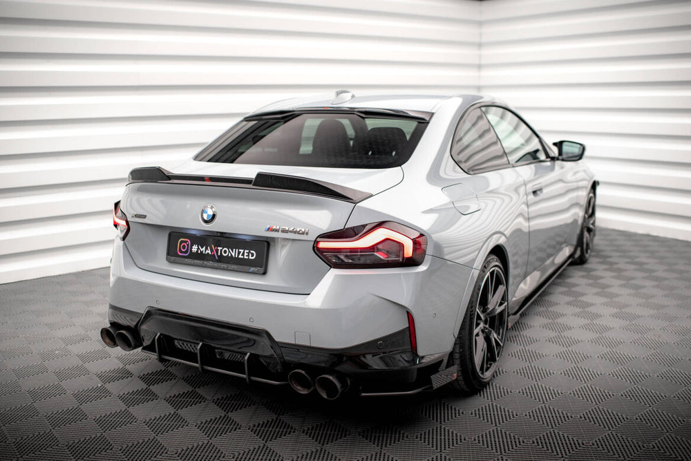 Maxton Parts - Heckscheiben Spoiler passend für BMW 2 Coupe G42 / M2 G87 schwarz Hochglanz