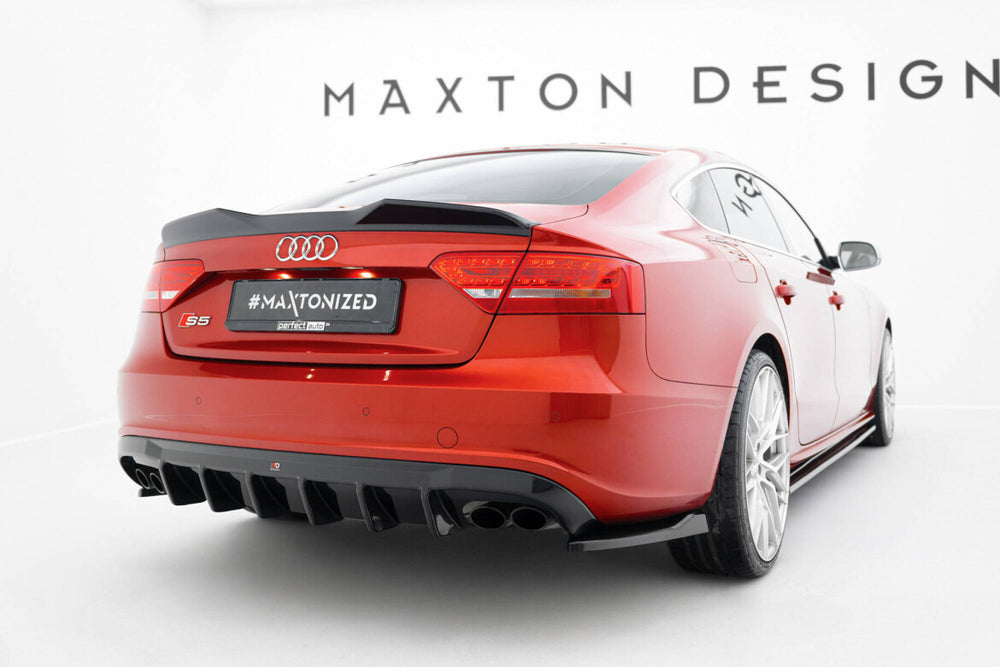 Maxton Parts - Heckspoiler 3D passend für Audi A5 Sportback S-Line / S5 8T / 8T FL schwarz Hochglanz