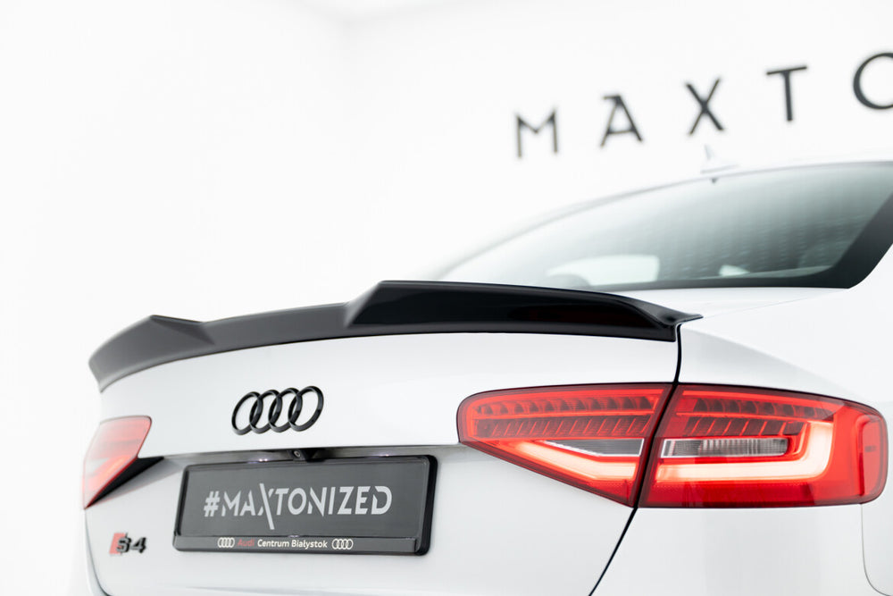 Maxton Parts - Heckspoiler 3D passend für Audi S4 Limousine B8 FL schwarz Hochglanz