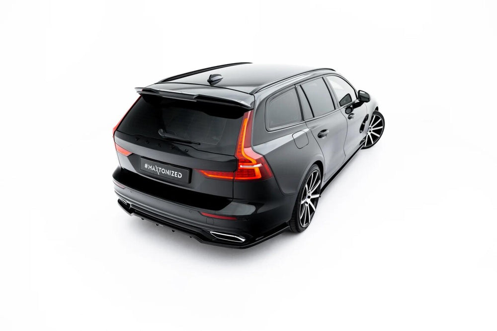 Maxton Parts - Heckspoiler Lippe 3D passend für Volvo V60 R-Design Mk3 schwarz Hochglanz