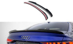 Maxton Parts - Heckspoiler Lippe passend für Audi A3 S-Line Limousine / S3 Limousine 8Y FL schwarz Hochglanz