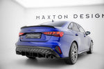 Maxton Parts - Heckspoiler Lippe passend für Audi A3 S-Line Limousine / S3 Limousine 8Y FL schwarz Hochglanz