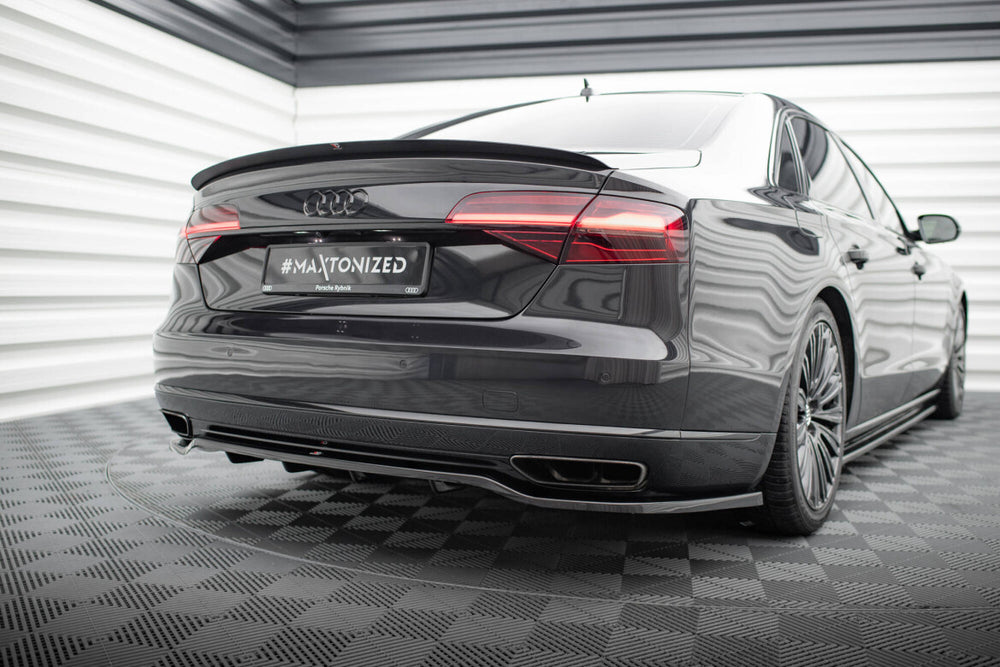 Maxton Parts - Heckspoiler Lippe passend für Audi A8 D4 schwarz Hochglanz