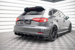 Maxton Parts - Heckspoiler Lippe passend für Audi S3 / A3 S-Line Sportback 8V schwarz Hochglanz