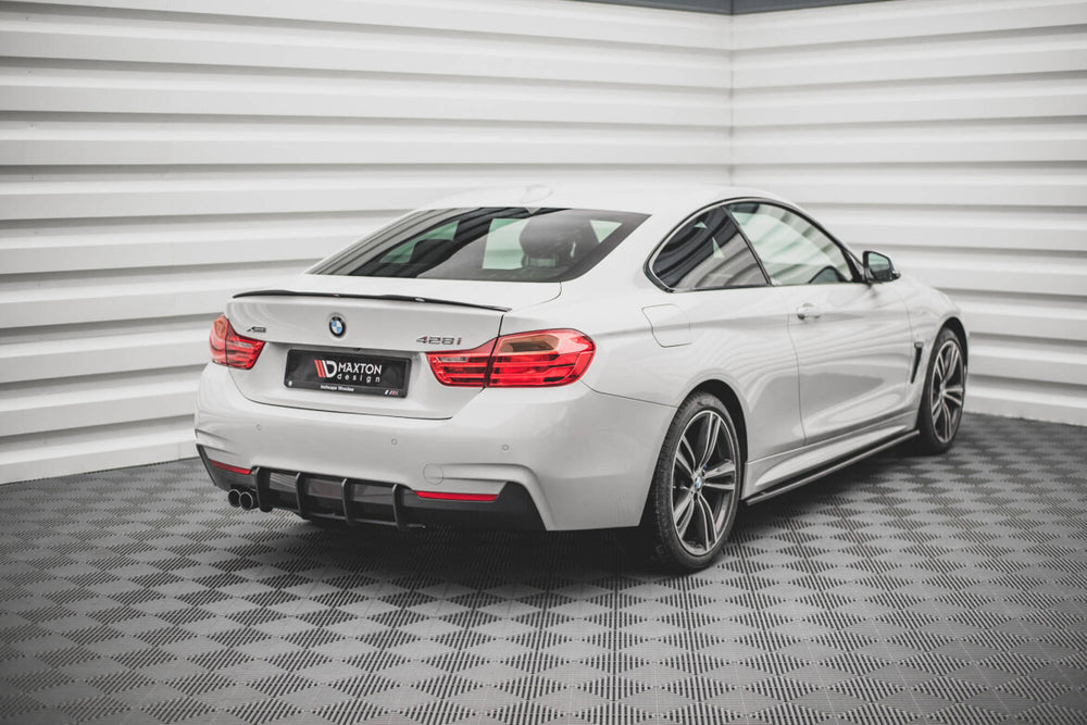 Maxton Parts - Heckspoiler Lippe passend für BMW 4er F32 schwarz Hochglanz