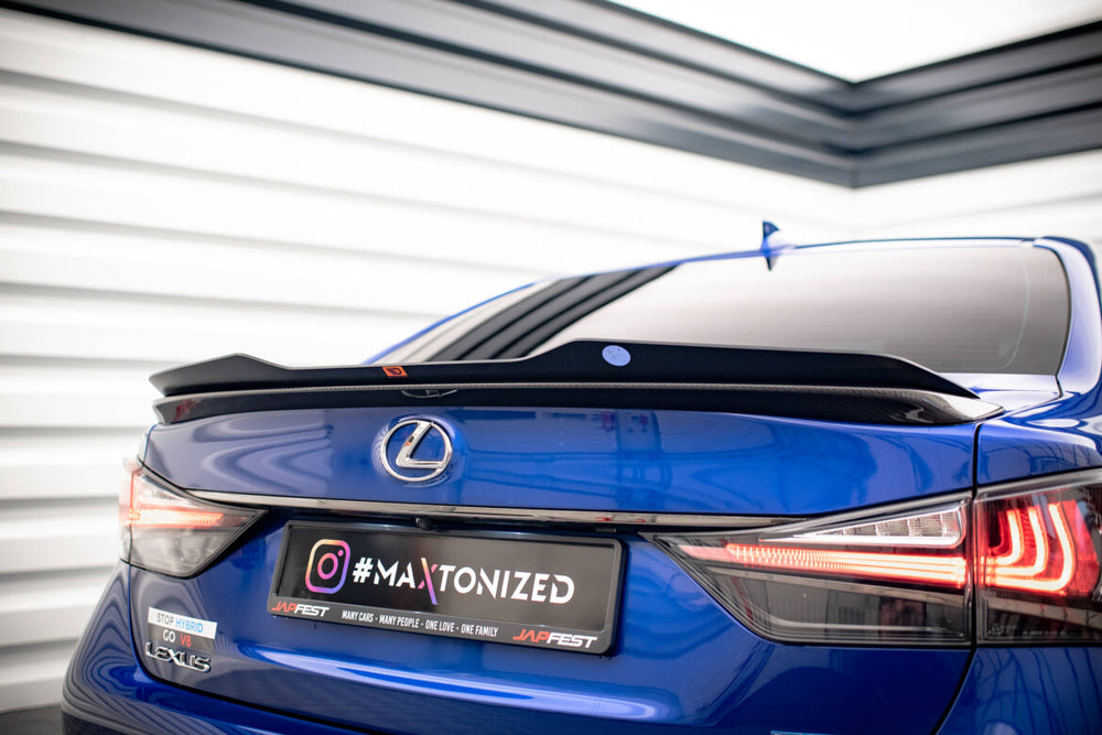 Maxton Parts - Heckspoiler Lippe passend für Lexus GS F Mk4 FL schwarz Hochglanz