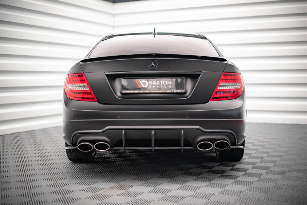 Maxton Parts - Heckspoiler Lippe passend für Mercedes C Limousine W204 / C Coupe C204 schwarz Hochglanz