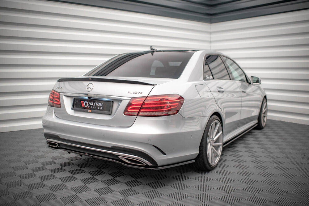 Maxton Parts - Heckspoiler Lippe passend für Mercedes E63 AMG / AMG-Line / Standard Limousine W212 FL schwarz Hochglanz