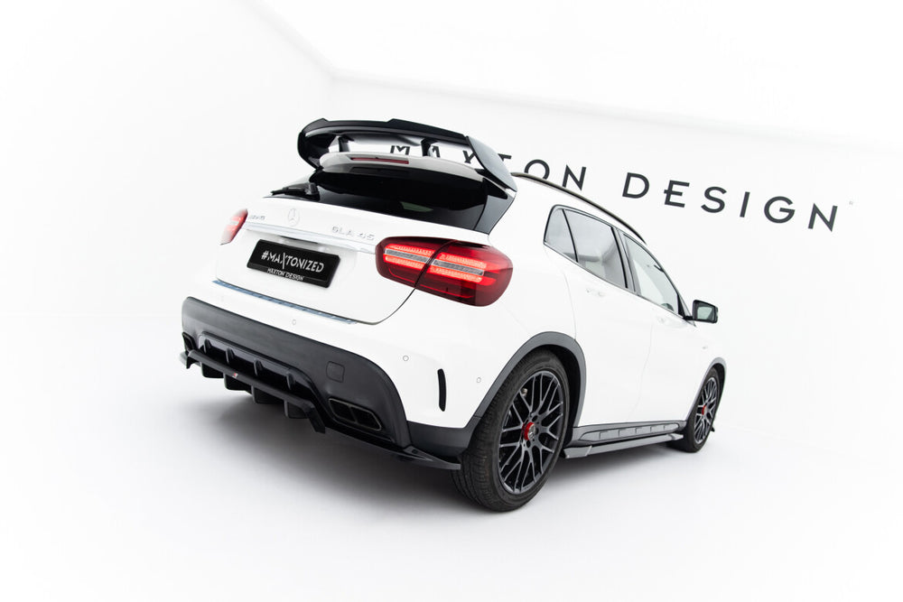 Maxton Parts - Heckspoiler Lippe passend für Mercedes GLA 45 AMG X156 FL schwarz Hochglanz