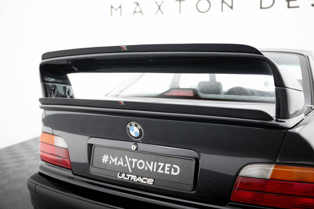 Maxton Parts - Heckspoiler Lippe unten passend für BMW M3 / 3 M-Paket E36 Coupe GT Klasse schwarz Hochglanz