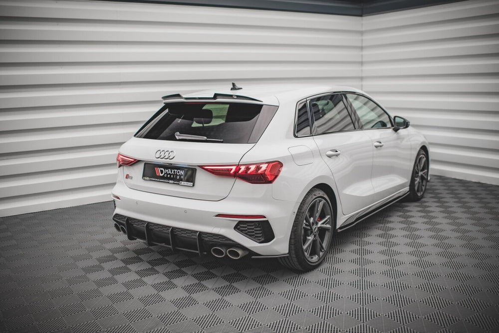 Maxton Parts - Heckspoiler Lippe V.1 passend für Audi RS3 / S3 / A3 S-Line Sportback 8Y schwarz Hochglanz