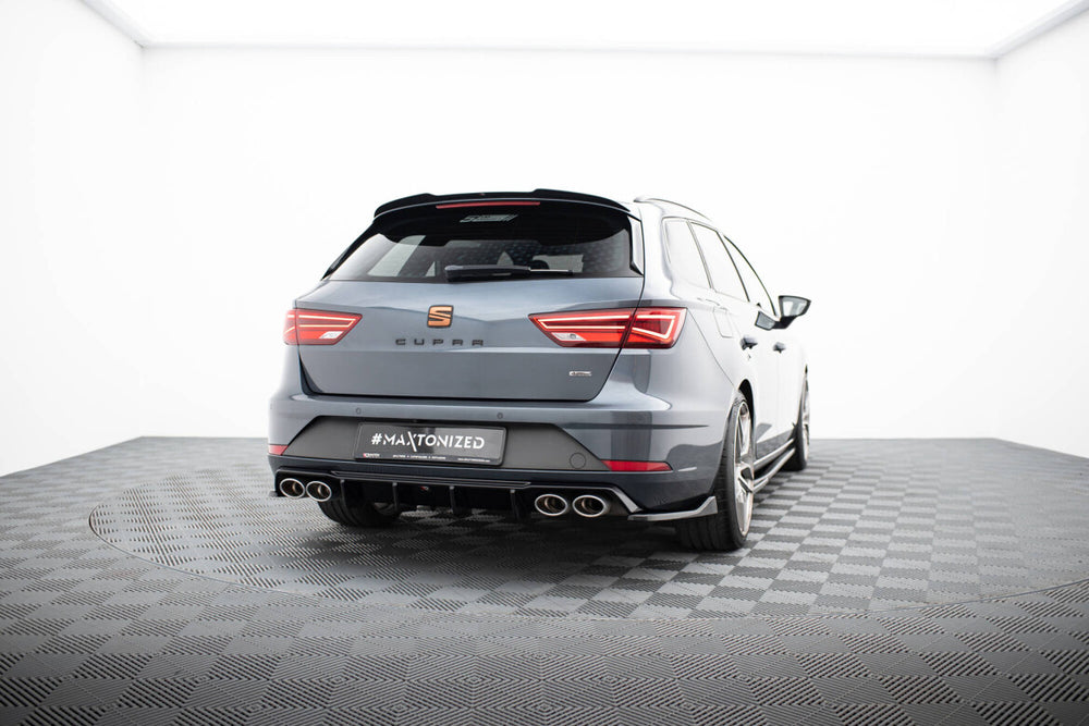 Maxton Parts - Heckspoiler Lippe V.1 passend für Seat Leon CUPRA ST Mk3 / Mk3 FL schwarz Hochglanz