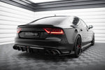 Maxton Parts - Hintere Seiten Flaps passend für Audi A7 S-Line C7 schwarz Hochglanz
