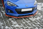 Maxton Parts - Hybrid Frontlippe V.4 passend für Subaru BRZ Mk1 FL schwarz+rot Hochglanz