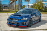 Maxton Parts - Hybrid Frontlippe V.4 passend für Subaru WRX STI schwarz+rot Hochglanz
