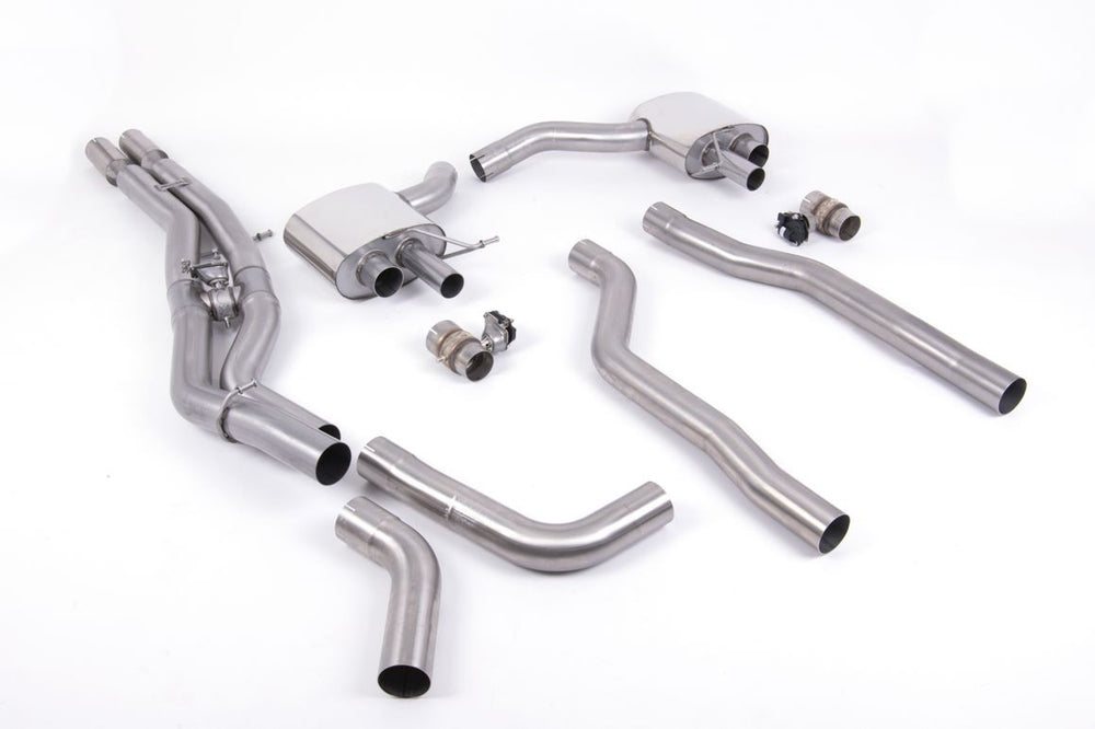 Milltek Klappen Sportauspuff passend für Audi RS6 & RS7 4.0 V8 bi-turbo für Turbo-Back-Anlage