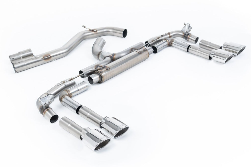 Milltek Klappen Sportauspuff passend für Audi S3 2.0 TSFI quattro Limousine - ungedämpft - Race System