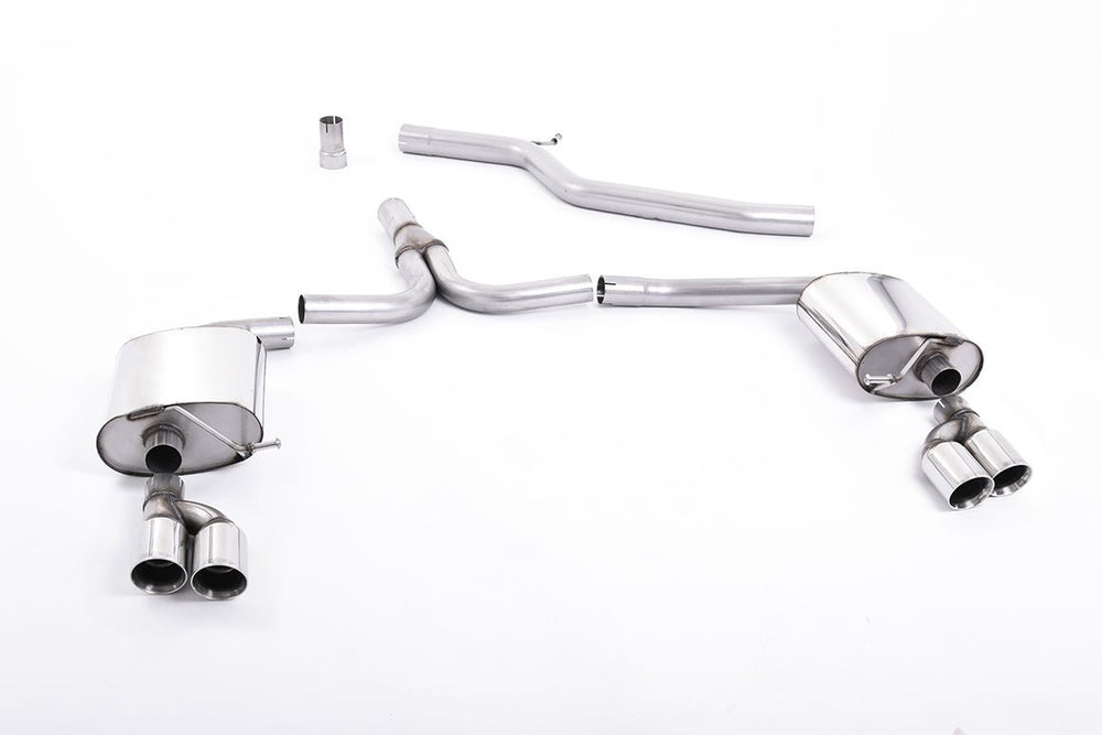 Milltek Sport Auspuffanlage passend für Audi A4 2.0 B8 Saloon and Avant & A5 Coupe Vierfach-Endrohre