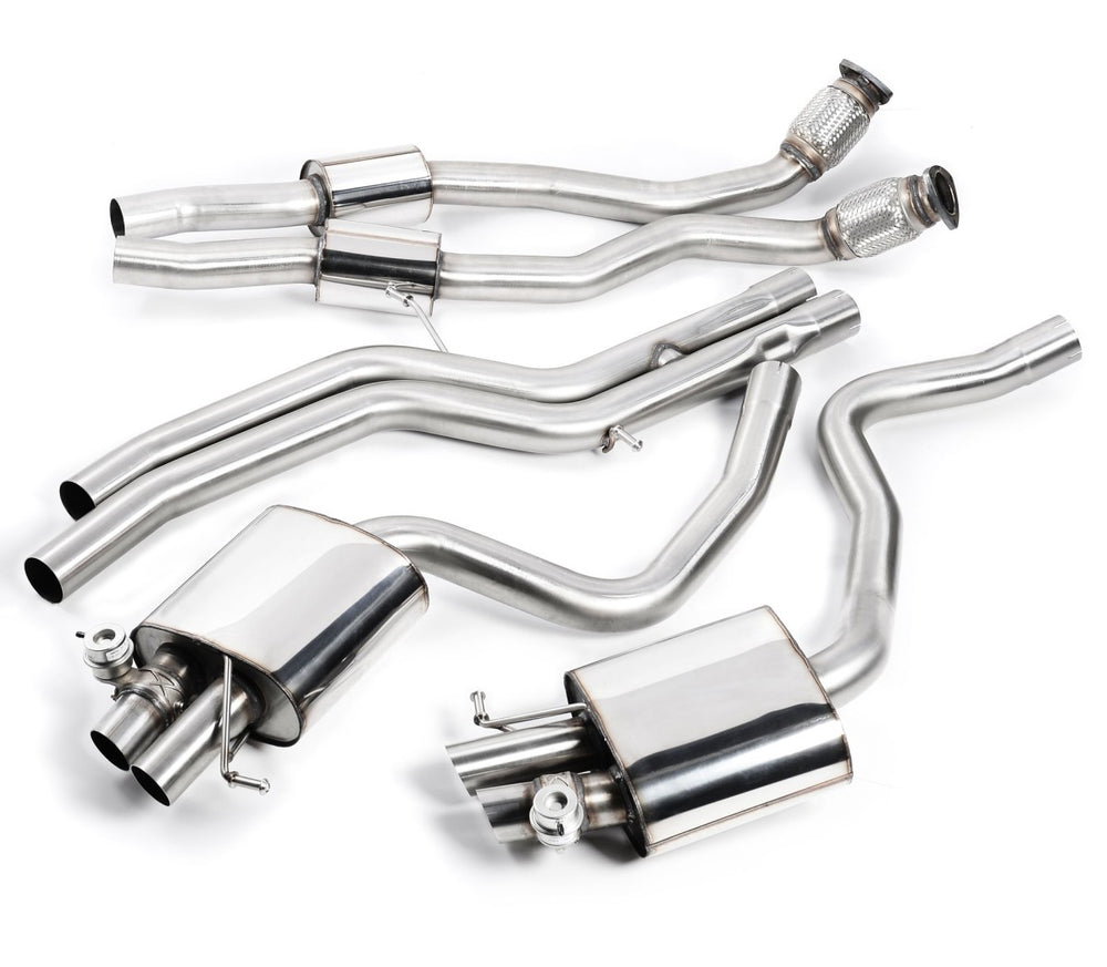 Milltek Sport Auspuffanlage passend für Audi RS4 B8 Avant quattro ungedämpft (non-resonated)