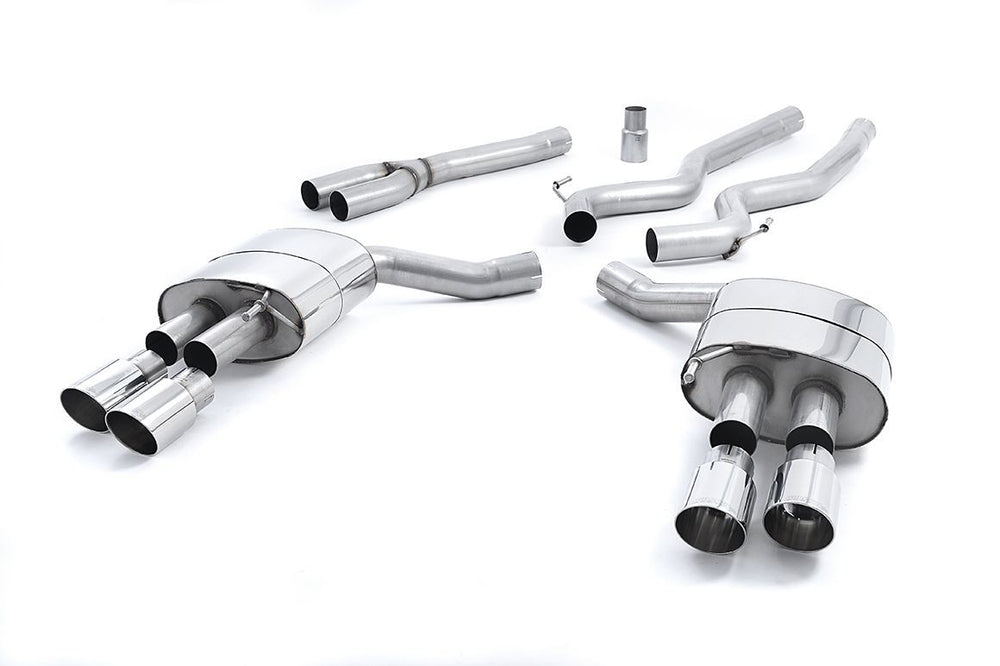 Milltek Sport Auspuffanlage passend für Ford Mustang 2.3 EcoBoost S550 Fastback Vierfachauslass für Roush-Performance-Heckdiffusor