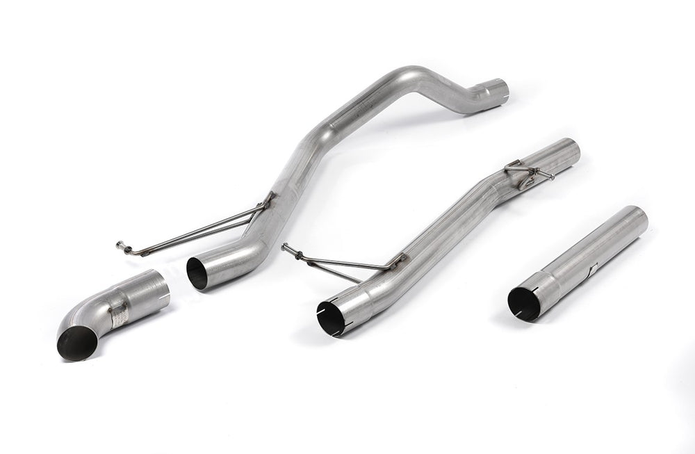 Milltek Sport Auspuffanlage passend für Volkswagen Transporter / Caravelle T5 & T6 - ungedämpft - für langen Radstand