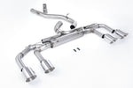 Milltek Sport Auspuffanlage passend für VW Golf Mk8 R 2.0 TSI ab OPF - 80-mm-Renn-Version - ungedämpft