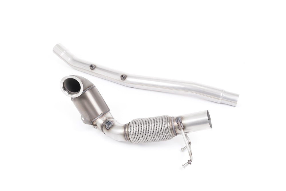 Milltek Sport Downpipe passend für Audi S3 2.0 TFSI quattro Saloon & Cabrio 8V.2 & Seat Ateca Cupra 300 4Drive & Seat Leon ST 300 4x4 & VW Arteon 2.0 & VW Golf 7.5 R 2.0 & VW T-Roc R 2.0 76,2mm