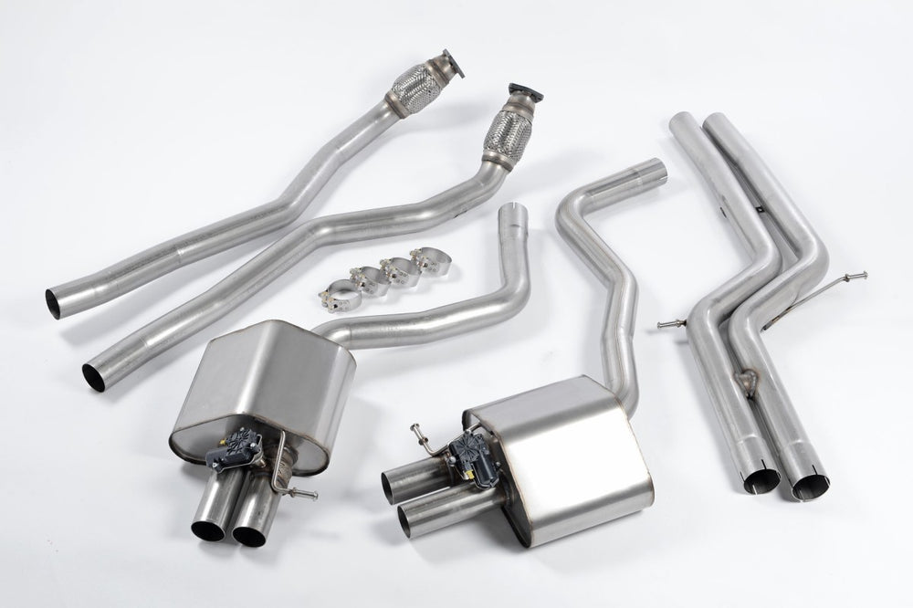 Milltek Sport Sportauspuff passend für Audi RS6 & RS7 C7 Sportback 4.0 V8 TFSI Bi-Turbo quattro ungedämpft (non-resonated)