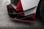 Maxton Parts - Obere Stoßstangen Flaps Wings vorne Canards passend für Audi R8 Mk2 FL schwarz Hochglanz