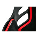 RECARO 076.32.1B22 Race Seat Podium GF Left Side (ABE / FIA 8855-1999) SAB, Black Alcantara / Red Leather, Size L