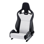 RECARO 410.10.1588 Left Heated Sport Seat Sportster CS, Artificial Leather Black / Dinamica Silver