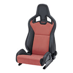 RECARO 411.10.1585 Left Heated Sport Seat Sportster CS SAB, Artificial Leather Black / Dinamica Red