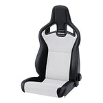 RECARO 415.10.1588 Left Heated Sport Seat Cross Sportster CS SAB, Artificial Leather Black / Dinamica Silver