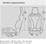 RECARO 653.000.1B49 Left Seat Sport C, 5 Doors, Leather White/Dinamica Black