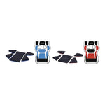 RECARO 7221389.A15 Pad-Kit S for P 1300 GT, Bottom Part Blue (Set of 6, without Seat Cushion)