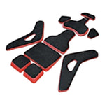 RECARO 7228656.02.1/2B22 Pad Kit for Podium Seat,Size L, Alcantara Black / Leather Red