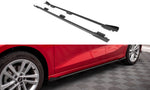 Maxton Parts - Seitenschweller Ansatz (Paar) + Flaps passend für Audi A3 8Y schwarz Hochglanz