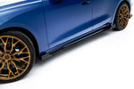 Maxton Parts - Seitenschweller Ansatz (Paar) + Flaps passend für Audi A5 S-Line / S5 Limousine / Avant B10 schwarz Hochglanz