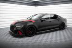 Maxton Parts - Seitenschweller Ansatz (Paar) + Flaps passend für Audi A7 RS7 Look C7 schwarz Hochglanz