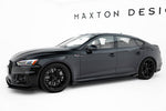Maxton Parts - Seitenschweller Ansatz (Paar) + Flaps passend für Audi RS5 Sportback F5 schwarz Hochglanz