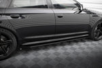 Maxton Parts - Seitenschweller Ansatz (Paar) + Flaps passend für Audi RS6 Avant C6 schwarz Hochglanz