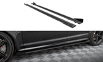 Maxton Parts - Seitenschweller Ansatz (Paar) + Flaps passend für Audi RS6 Avant C6 schwarz Hochglanz
