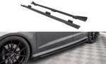 Maxton Parts - Seitenschweller Ansatz (Paar) + Flaps passend für Audi S3 / A3 S-Line Sportback 8V FL schwarz Hochglanz