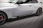 Maxton Parts - Seitenschweller Ansatz (Paar) + Flaps passend für BMW 2 Coupe M-Paket / M240i G42 schwarz Hochglanz