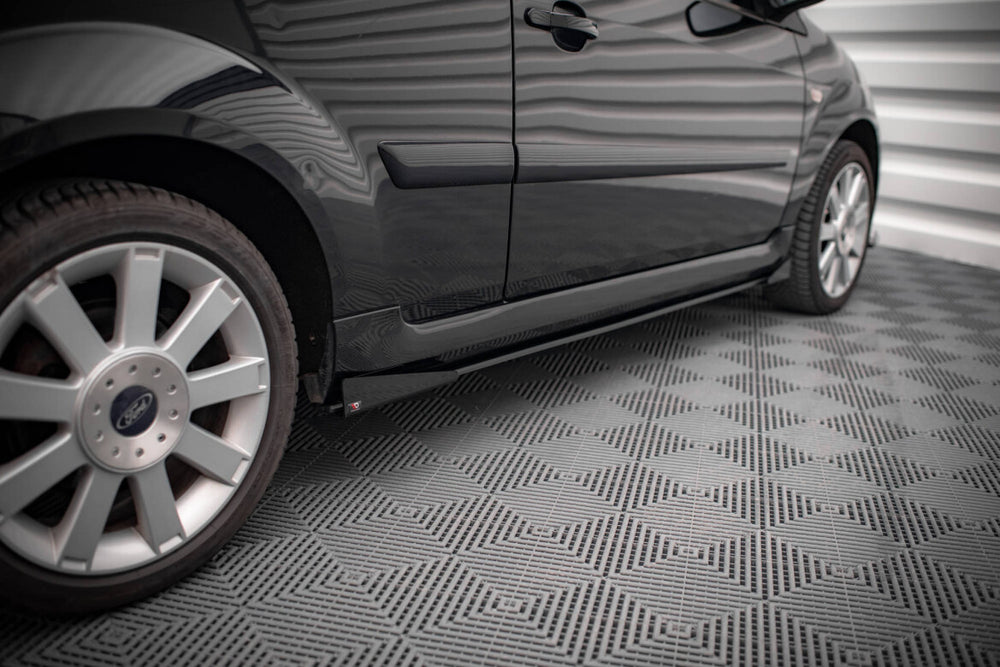 Maxton Parts - Seitenschweller Ansatz (Paar) + Flaps passend für Ford Fiesta ST Mk6 schwarz Hochglanz